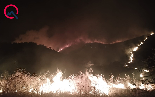 Güclü yanğın baş verən ərazilərdə minalar partladı