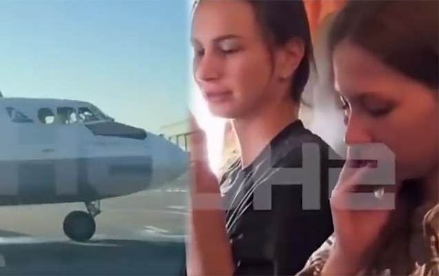 Bir neçə saat əvvəl həmin təyyarədən video paylaşmışdı...