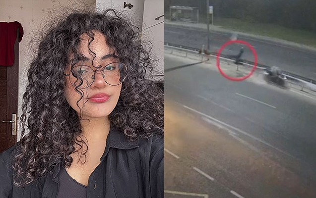 Gənc qızın öldüyü motosiklet qəzasının başvermə anı