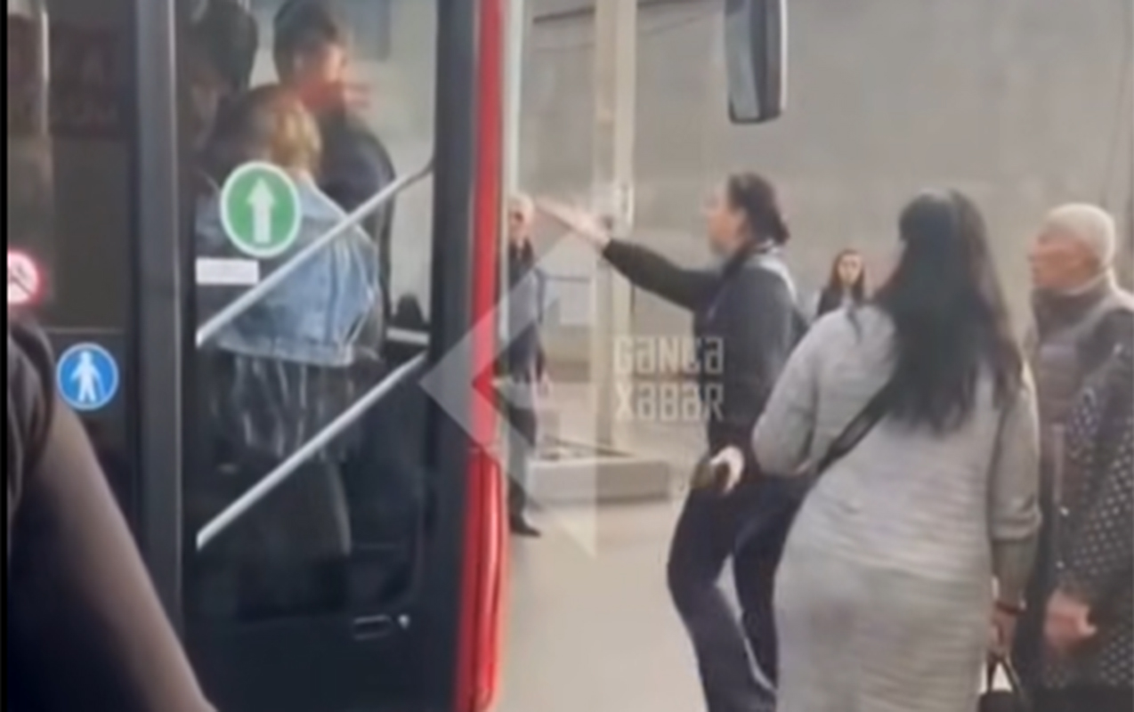 Gəncədə avtobusla bağlı çəkilmiş video haqda
