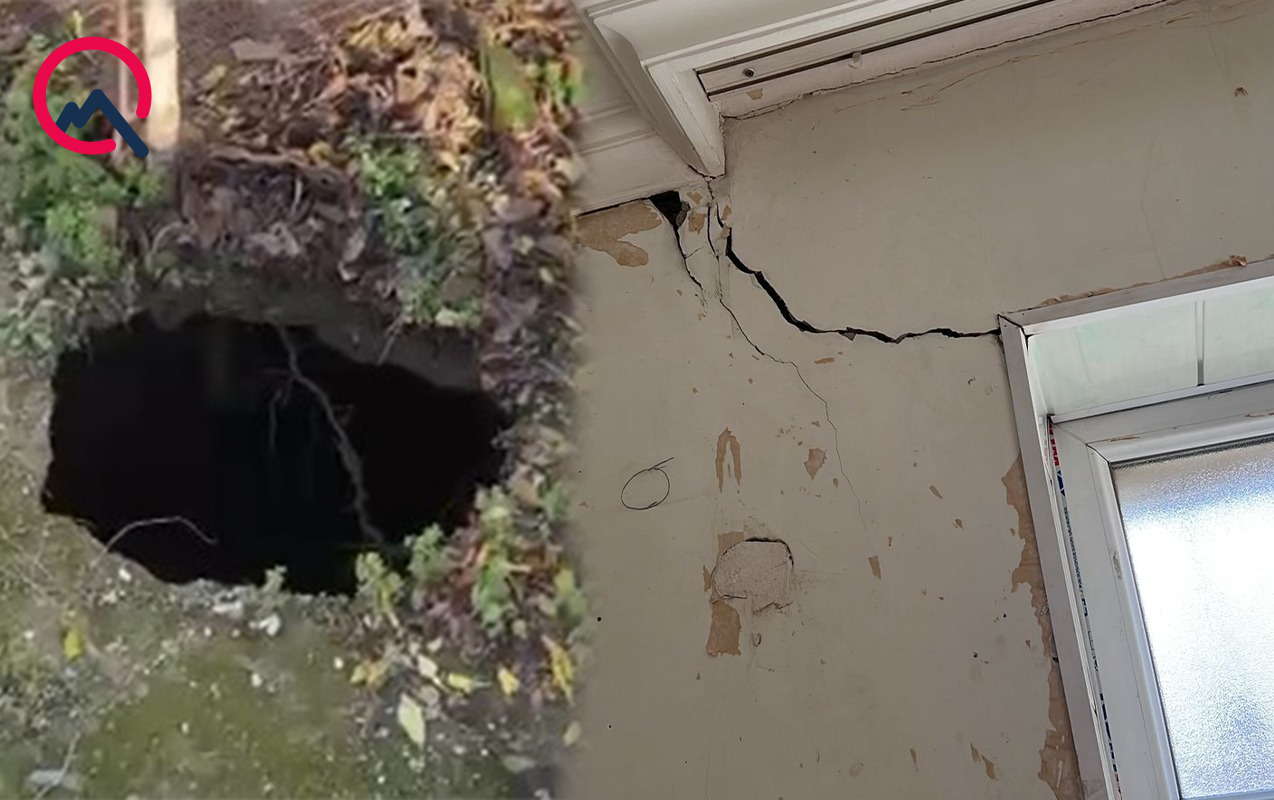 Bakıda daha bir evin bünövrəsi çökür