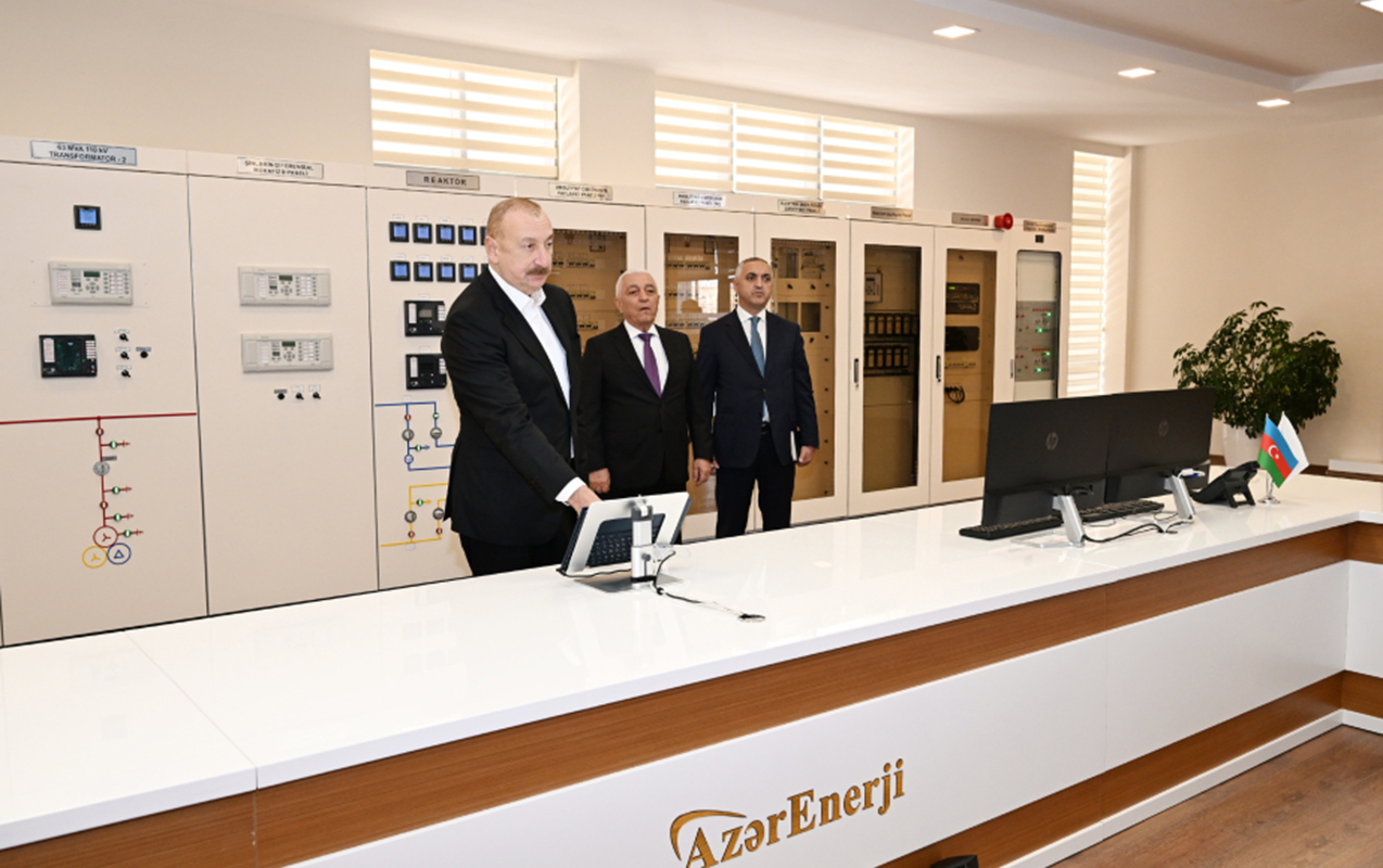 Prezident “Xankəndi-1” elektrik yarımstansiyasının açılışında